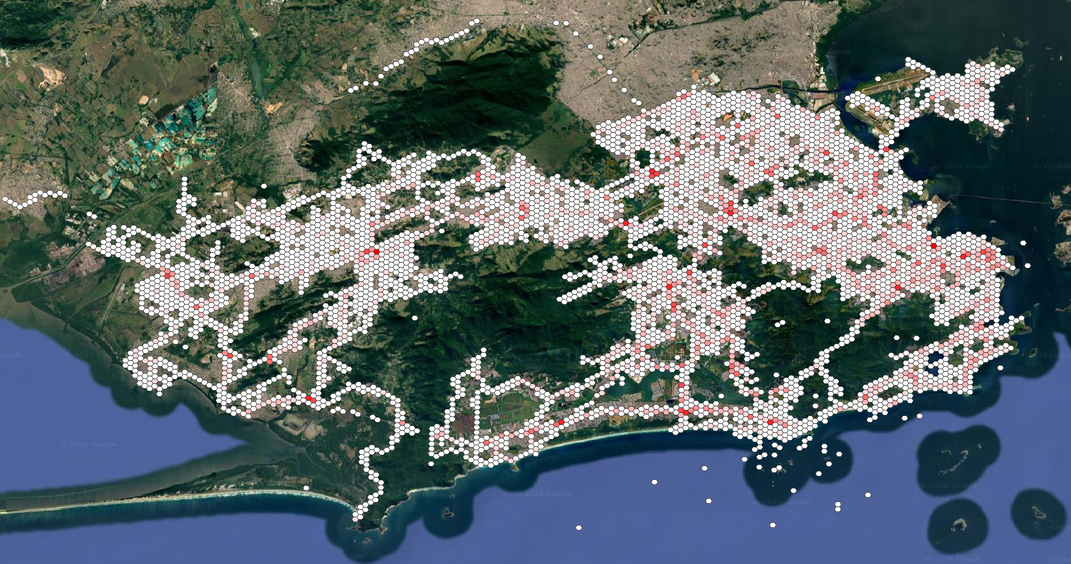 Rush hour transactions per H3 cell